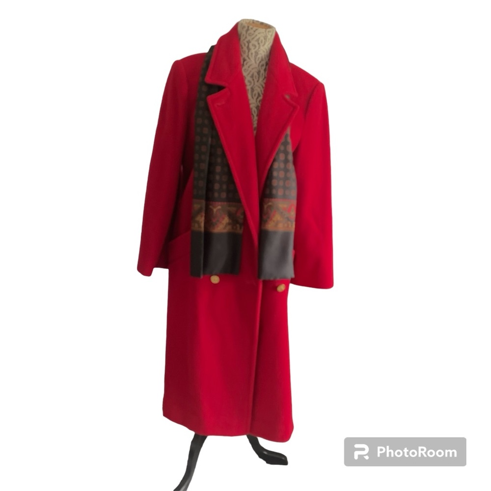 Vintage Red Women's Coat, Union Made USA